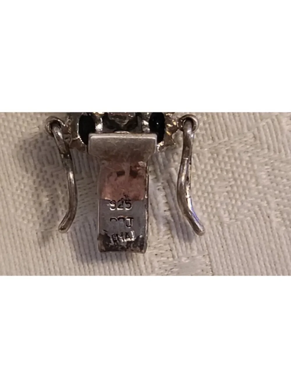 Vintage Thai Sterling Silver Garnet Bracelet 925 DBJ 7.5